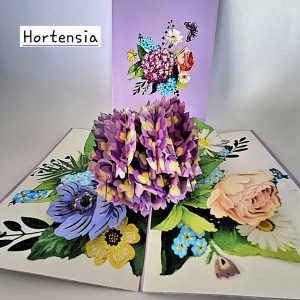 Carte pop up 3D Hortensia