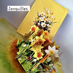 Carte pop up 3D Jonquilles