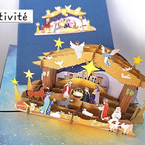 Carte pop up 3D Nativité